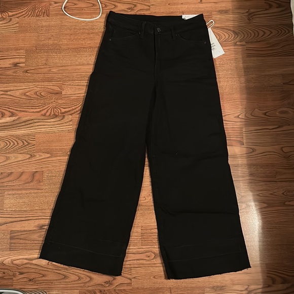 NWT H&M wide leg high waisted black jeans size US 6 - Picture 2 of 6